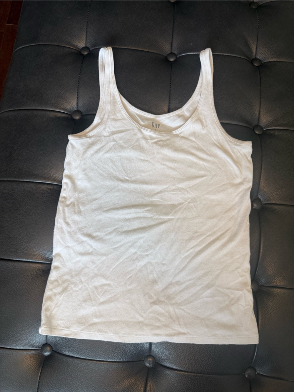 GAP Kids White Ribbed Tank Top
